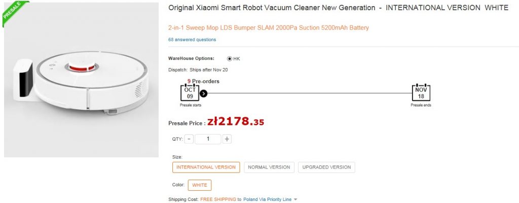 Xiaomi Mi Robot - przedsprzedaż na GearBest
