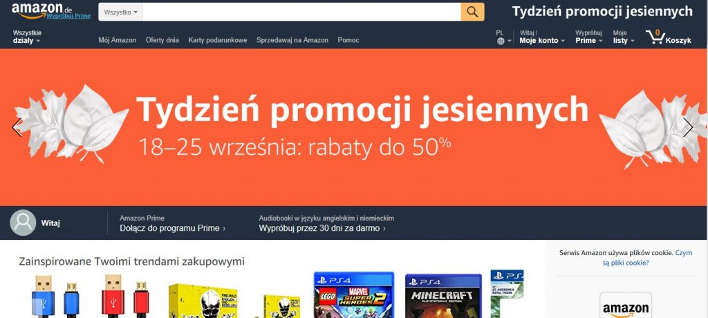 Amazon.de w polskiej wersji językowej