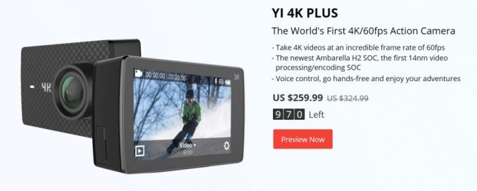 11.11 czyli promocja roku w Aliexpress - Kamera sportowa YI 4K Plus
