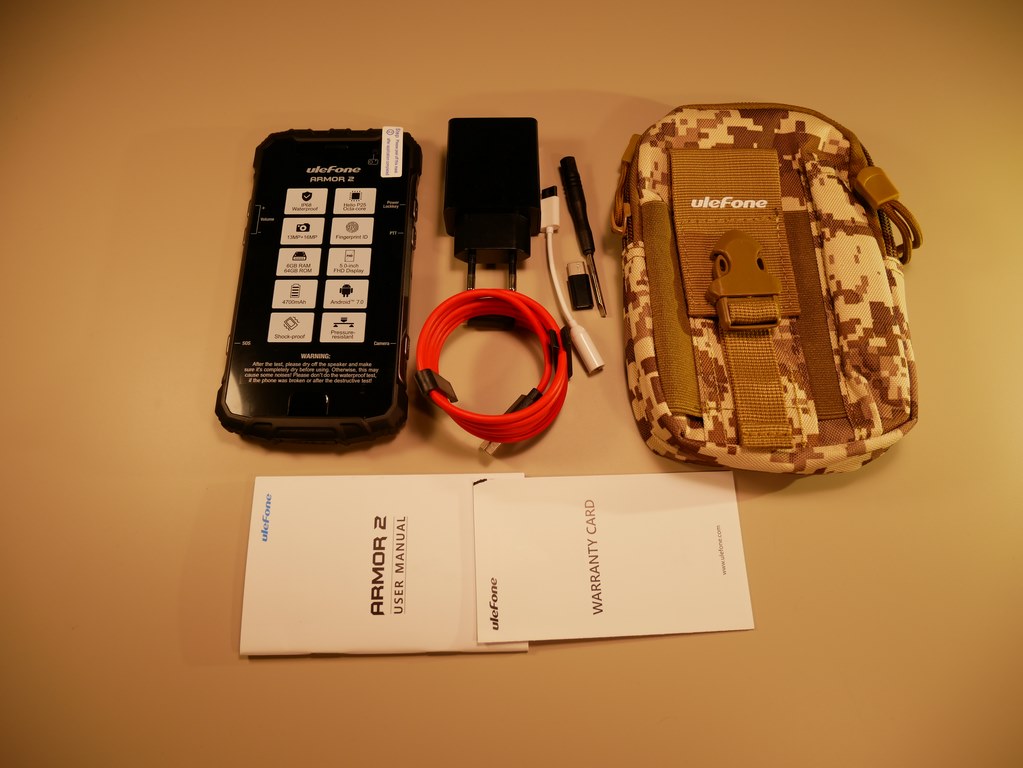 Recenzja Ulefone Armor 2 - pancernego smartfona z Chin - kompletny zestaw z Gearbest