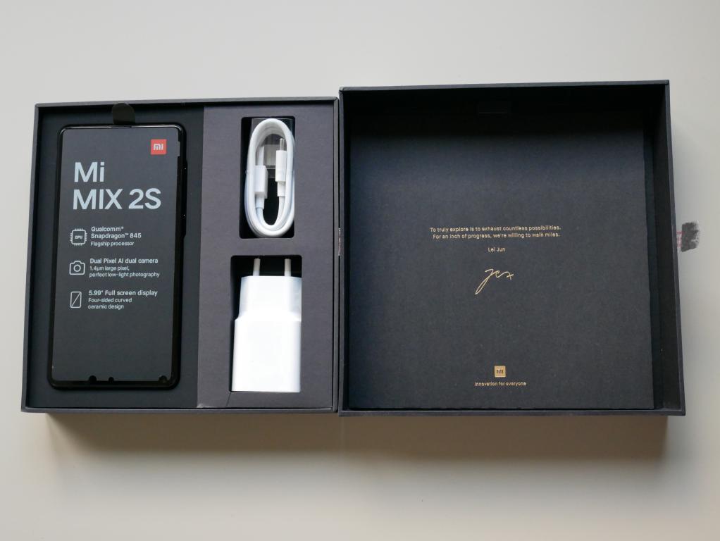 Xiaomi Mi Mix 2s - recenzja - pudełko po otwarciu