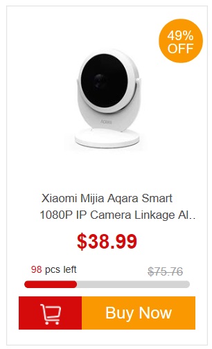 Wyprzedaż artykułów gospodarstwa domowego od Xiaomi - kamera Xiaomi Mijia Aqara 1080P