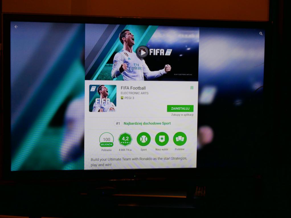 A5X Max - recenzja TV Boxa z Chin - instalacja gry Fifa Mobile