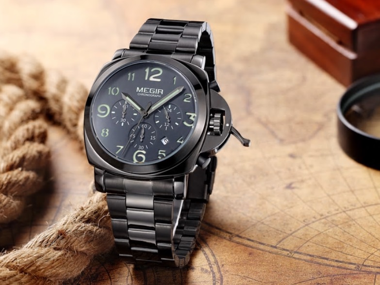 Bezpłatna wysyłka Priority Line na wszystkie ubrania z Gearbest - zegarek MEGIR 3406