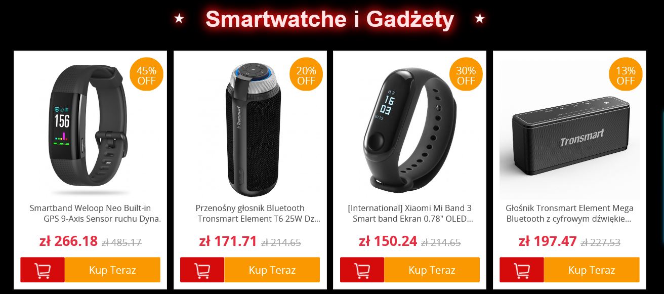 Black Friday w polskim magazynie GeekBuying - smartwatche i gadżety