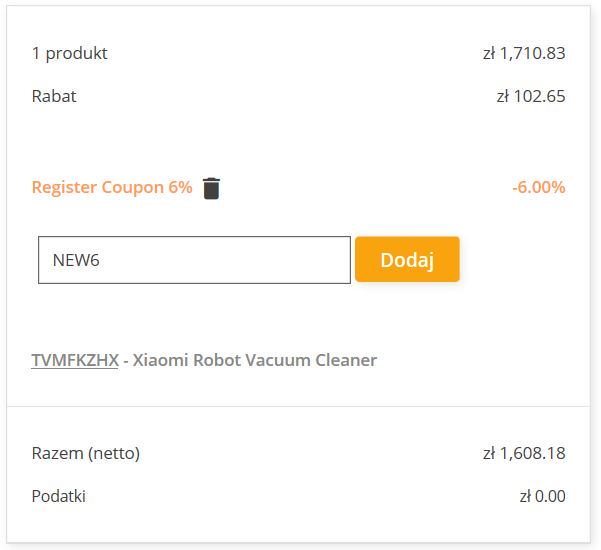 Xiaomi Roborock S50 z polskiego sklepu Geekbuying - zakup z kodem rabatowym