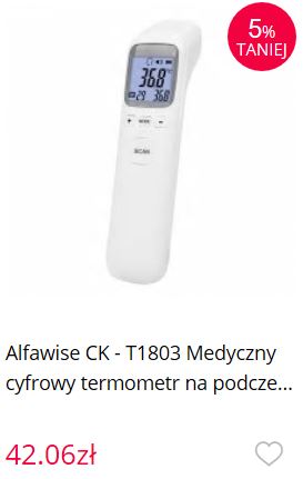 Rewolucja - Gearbest wprowadza płatność przy odbiorze - termometr medyczny Alfawise CK