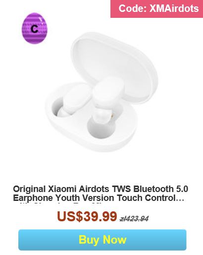 Wielkanocna wyprzedaż na Banggood.com - promocja słuchawek bluetooth Xiaomi Airdots TWS