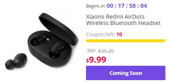 Wrześniowa super promocja Gearbest - sluchawki Xiaomi AirDots za pół ceny