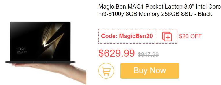 Premiera mini laptopa Magic-Ben MAG1 - kupon rabatowy na wersję 8 GB RAM + 256 GB ROM