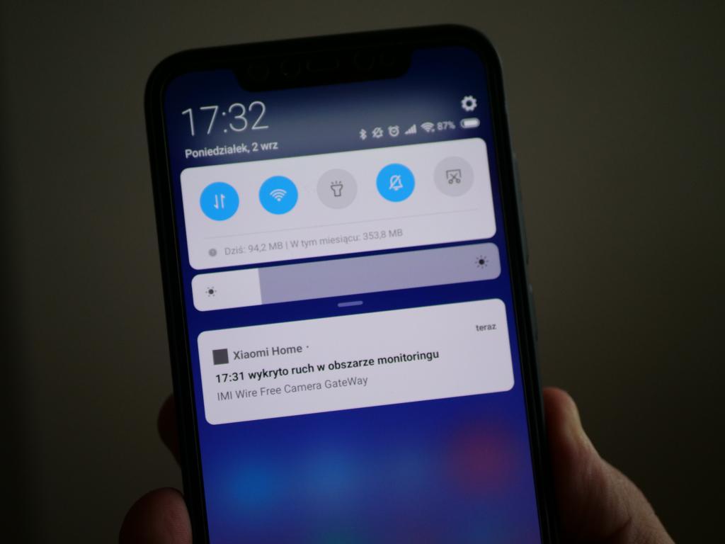 Xiaomi Mijia CMSXJ11A - recenzja bezprzewodowej kamery IP - powiadomienie na telefon
