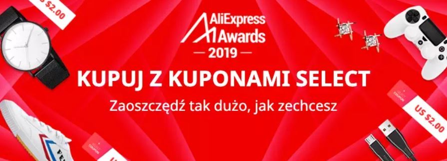 Aliexpress Awards - promocja - kupony select