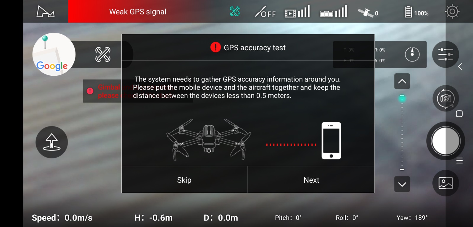 Hubsan Zino PRO - recenzja drona z kamerą 4K i zasięgiem aż 4 km - synchronizacja drona w aplikacji