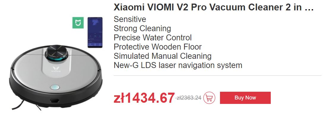 Xiaomi Viomi V2 PRO - promocja z dostawą z polskiego magazynu - promocyjna cena