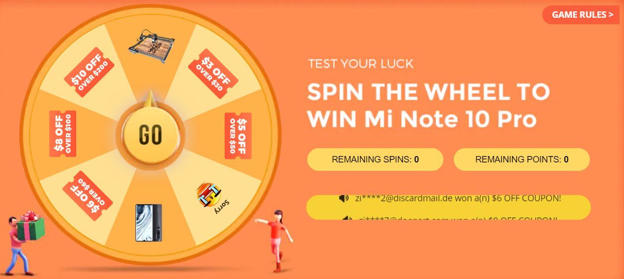 6. urodziny Gearbest.com - promocja - loteria - wygraj Xiaomi Mi Note 10 Pro