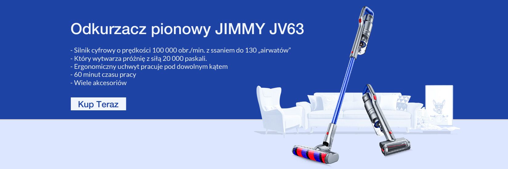 Jimmy JV63 - odkurzacz pionowy - promocja geekbuying