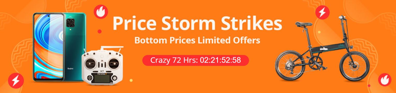 Finał wakacyjnej wyprzedaży banggood.com - price storm strikes