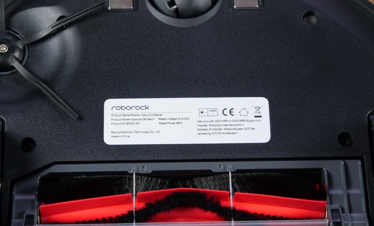 Roborock S6 MaxV - recenzja robota sprzątającego - tabliczka znamionowa - moc silnika