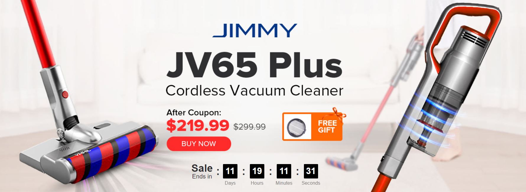 Jimmy JV65 Plus - premiera odkurzacza ręcznego z funkcją mopowania - promocja