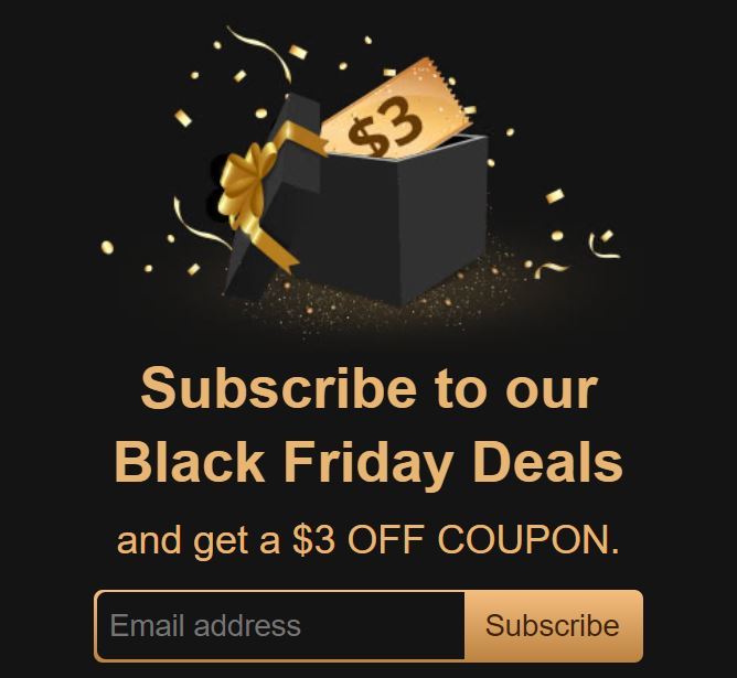 Black Friday na geekbuying.com - subskrybuj żeby zgarnąć $3