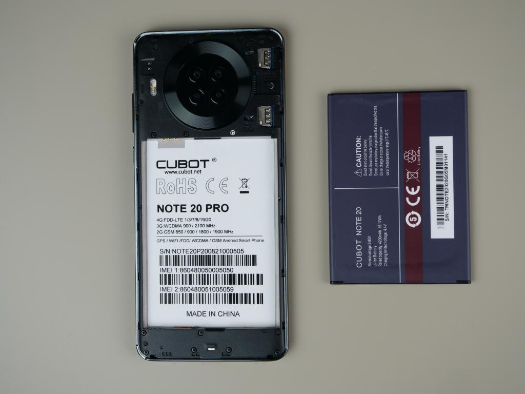 Cubot Note 20 PRO - recenzja smartfona z Aliexpress za 400 zł - bateria telefonu