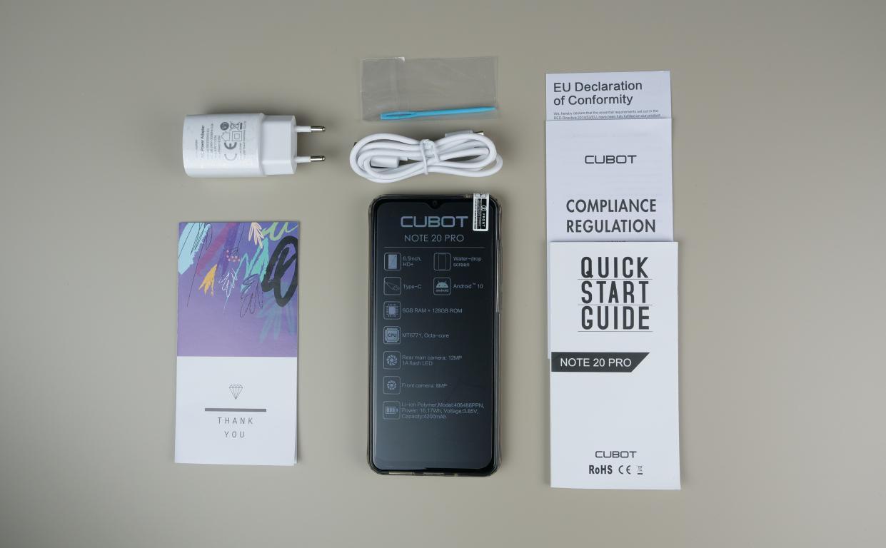 Cubot Note 20 PRO - recenzja smartfona z Aliexpress za 400 zł - zawartość zestawu