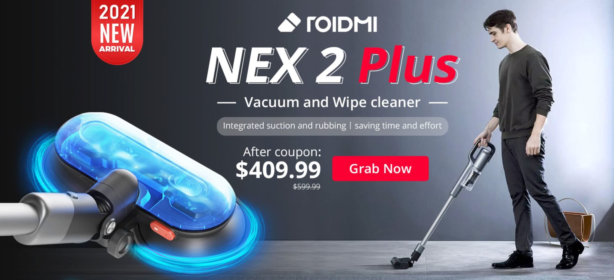 Roidmi Nex 2 Plus - nowy odkurzacz pionowy z mopowaniem