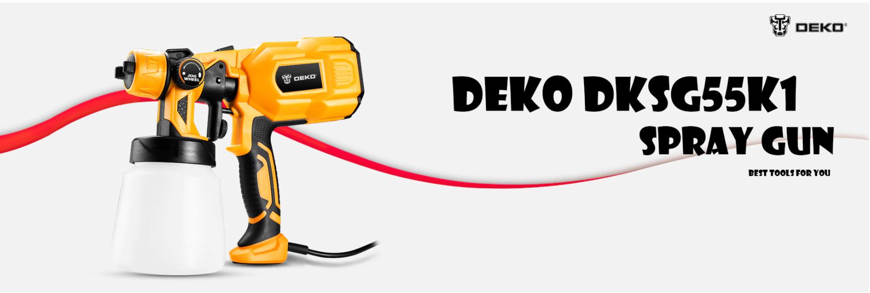 Najlepsze narzędzia z Aliexpress - promocja produktów marki DEKO - pistolet natryskowy DEKO DKSG55K1