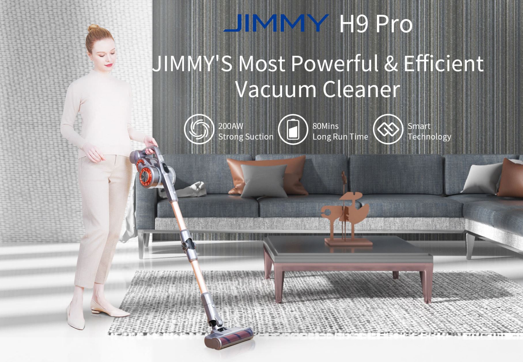 Promocja nowej serii odkurzaczy Jimmy w geekbuying.com - Jimmy H9 Pro