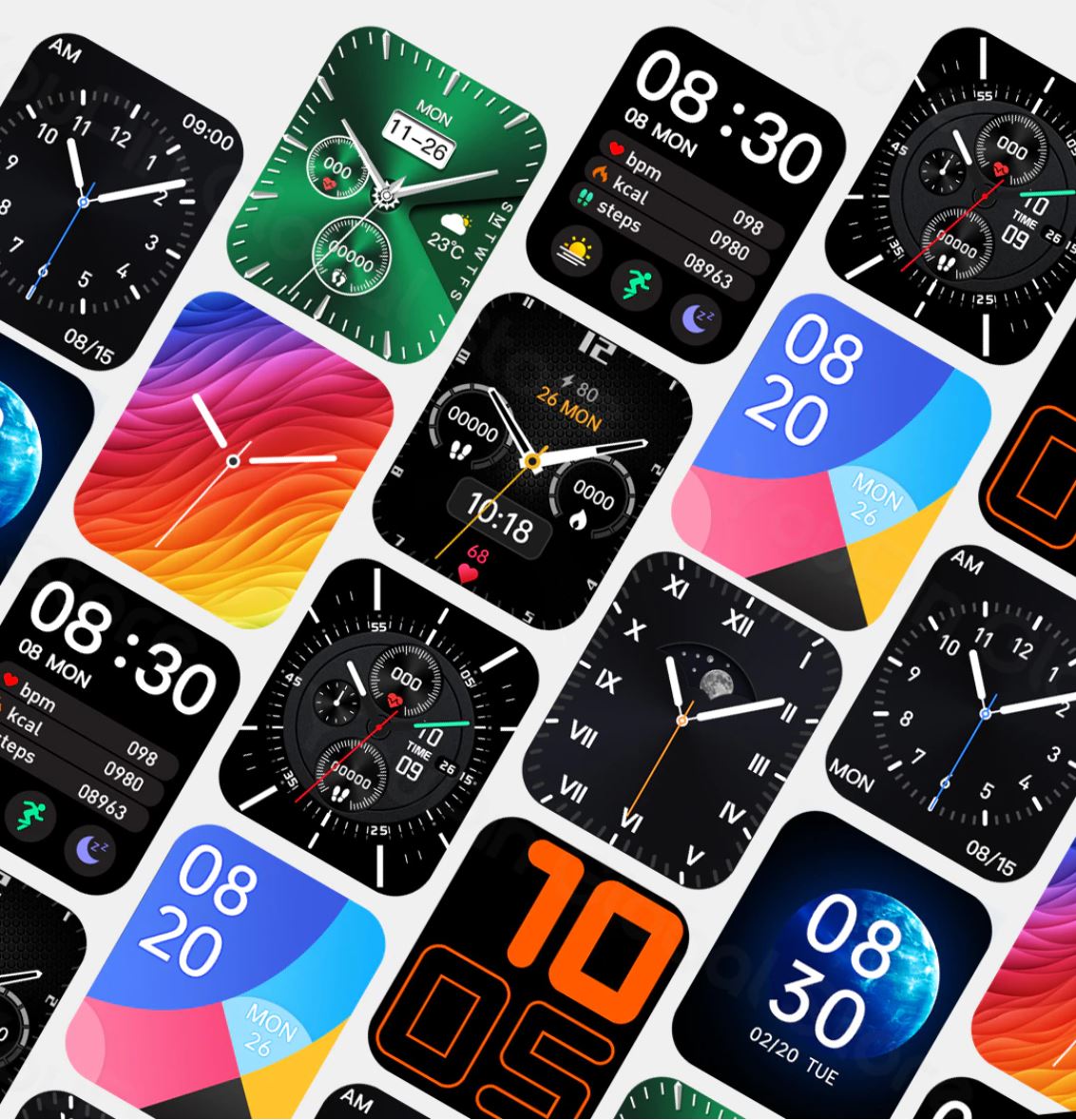 Mibro Color smartwatch z Aliexpress - wybór tarczy smartwatcha