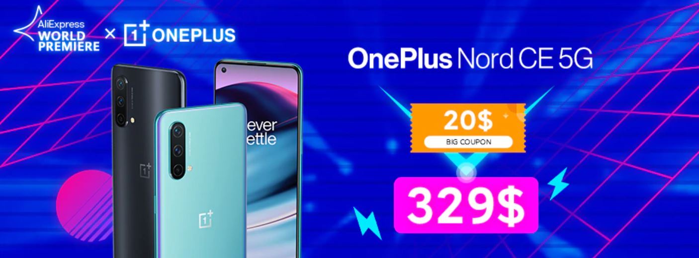 OnePlus Nord CE 5G - promocja smartfonów z Aliexpress