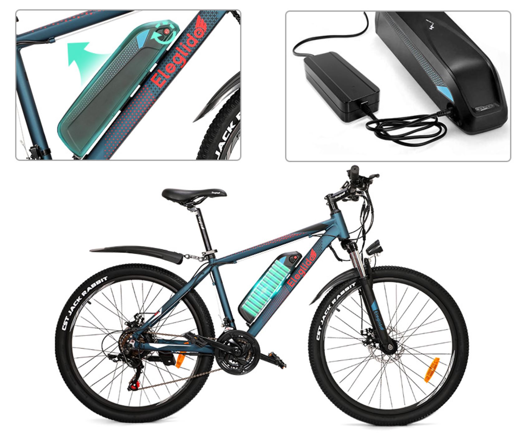 rower elektryczny górski - Eleglide M1 Plus MTB - odpinana bateria