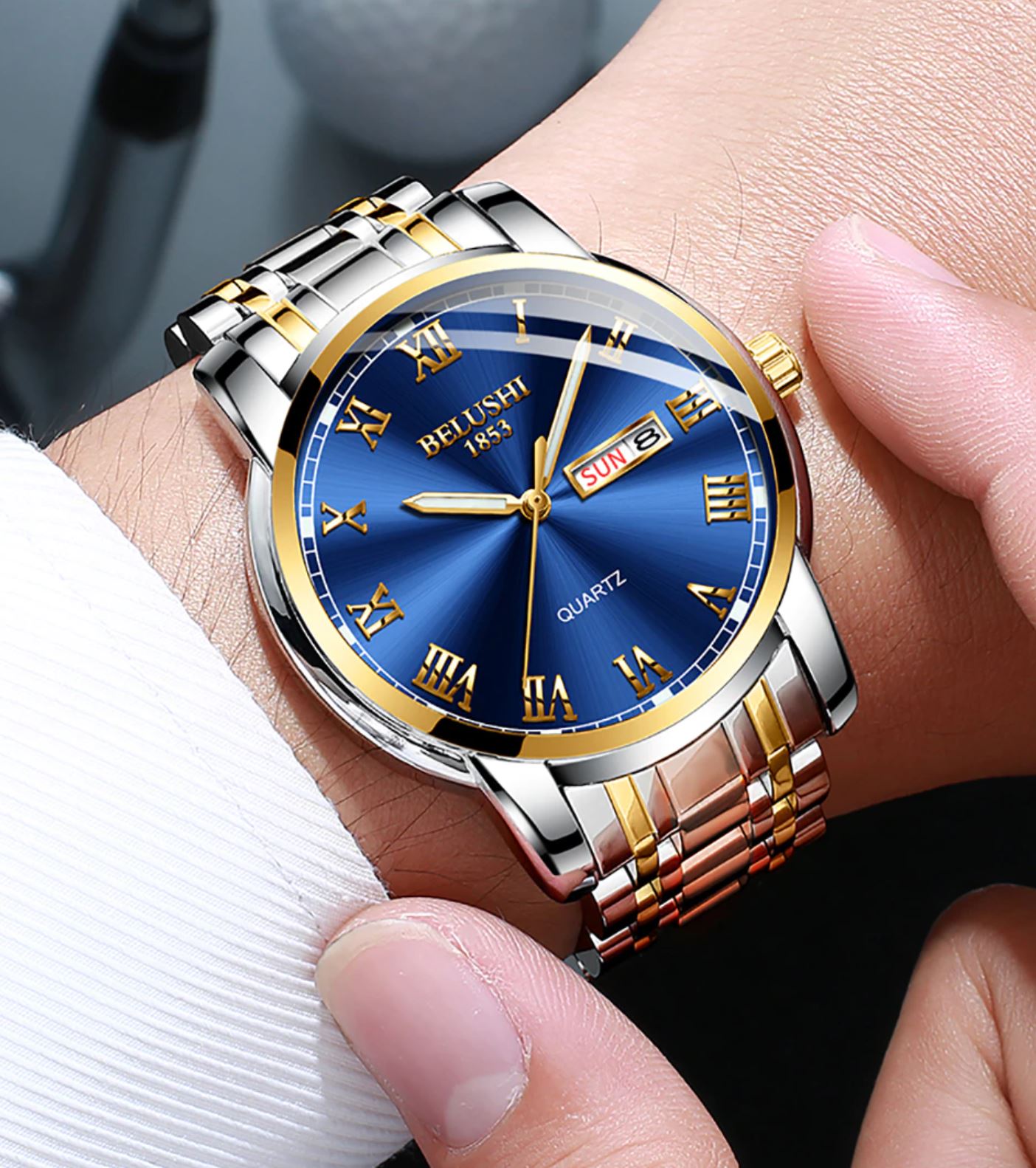 Zegarki w promocji AliExpress - klasyczny zegarek męski BELUSHI