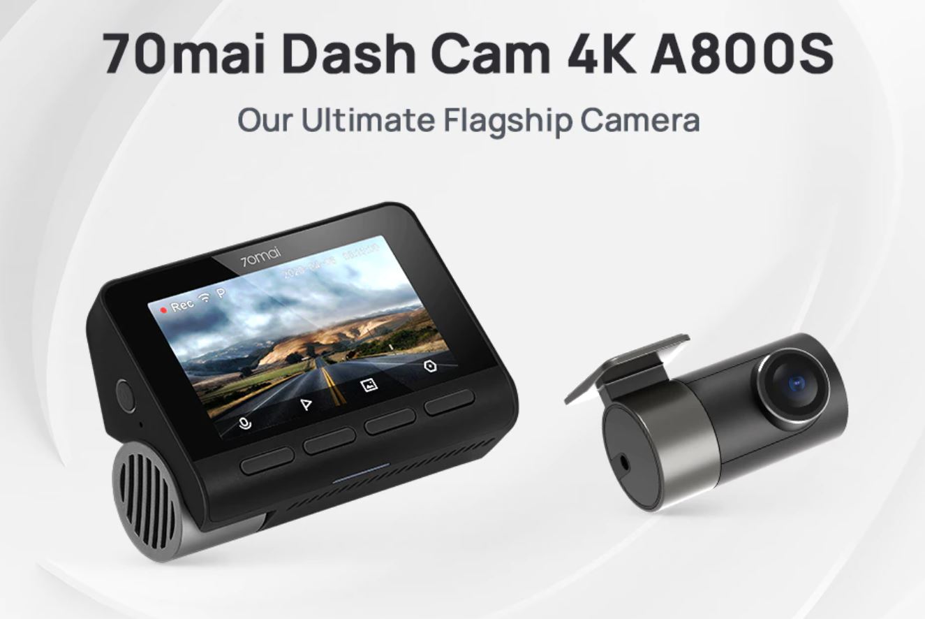 artykuły motoryzacyjne - promocja AliExpress - kamera samochodowa 70mai Dash Cam 4K A800S