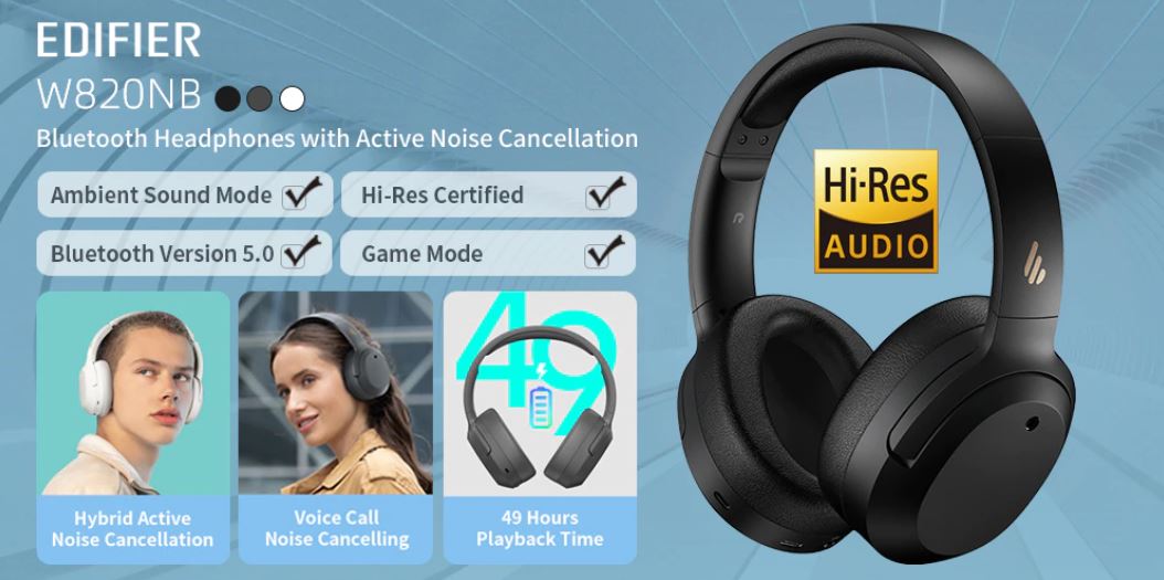 słuchawki Bluetooth z Aliexpress - Edifier W820NB - słuchawki nauszne
