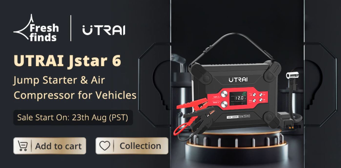Promocja Aliexpress - nowe produkty - UTRAI Jstar 6 - kompresor i urządzenie rozruchowe