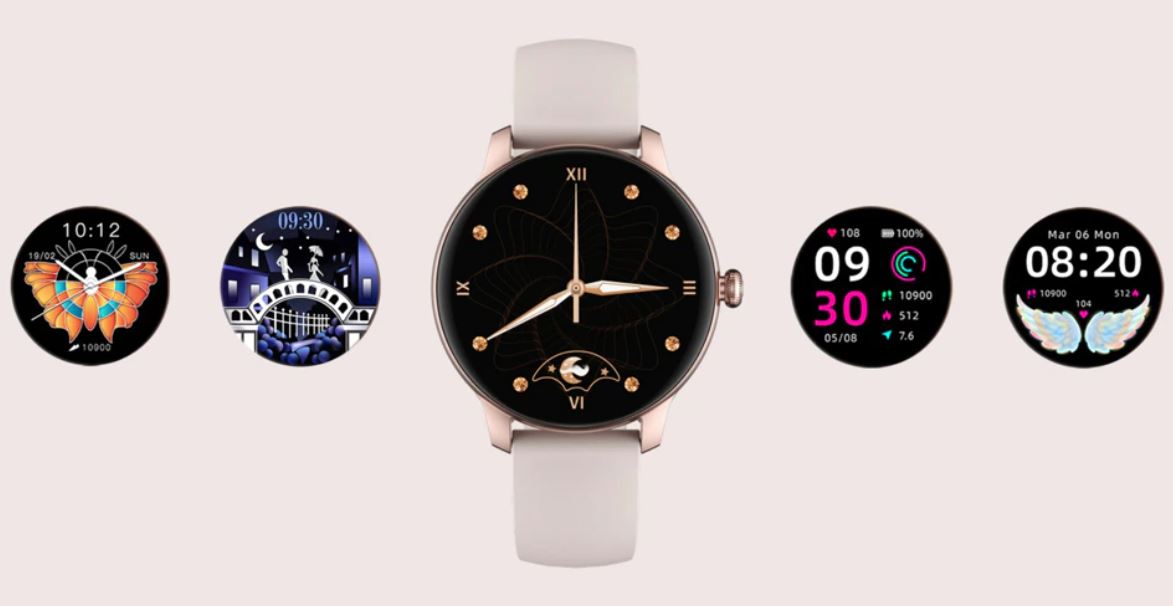 damski smartwatch IMILAB W11 - kolory tarczy