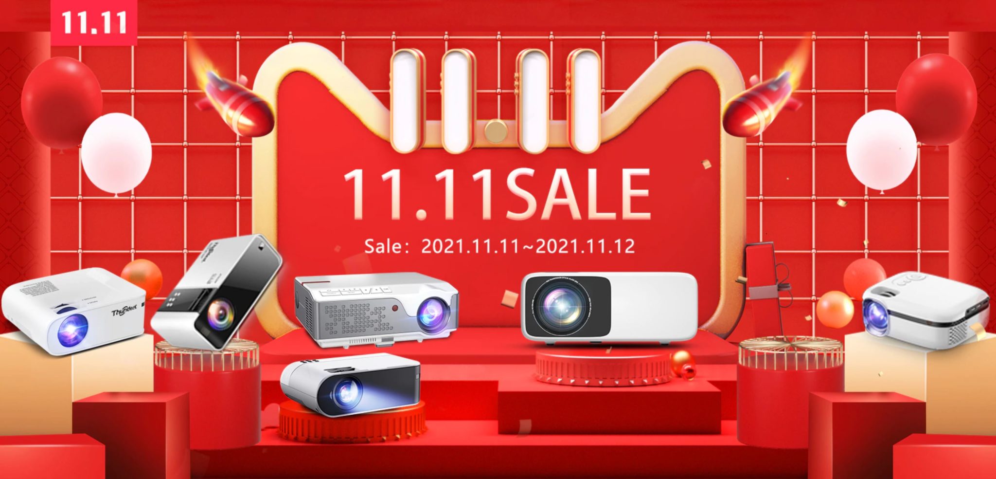 Rewelacyjnie tanie projektory z AliExpress - promocja projektorów ThundeaL z okazji 11.11 - promocja
