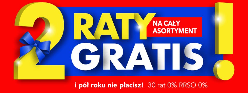 2 raty gratis w RTV Euro AGD