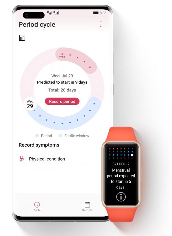 Huawei Band 6 - smartband z monitorowaniem cyklu menstruacyjnego