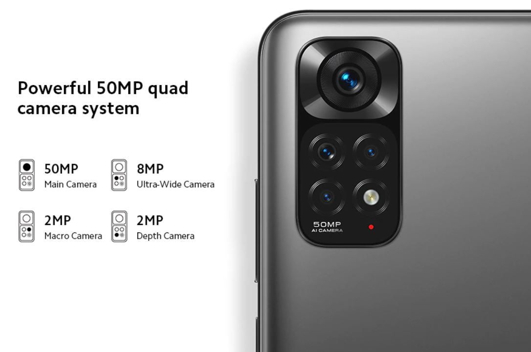 Xiaomi Redmi Note 11 - aparat fotograficzny 50 mpix