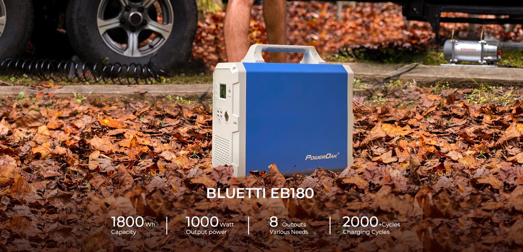 Przenośne stacje zasilania Bluetti receptą na brak prądu - PowerOak Bluetti EB180