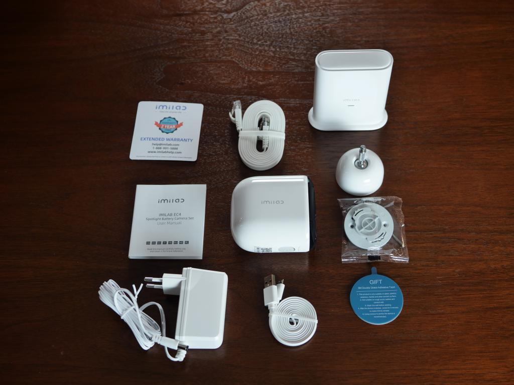 IMILAB EC4 - recenzja zewnętrznej bezprzewodowej kamery do monitoringu domu - zawartość podstawowego zestawu
