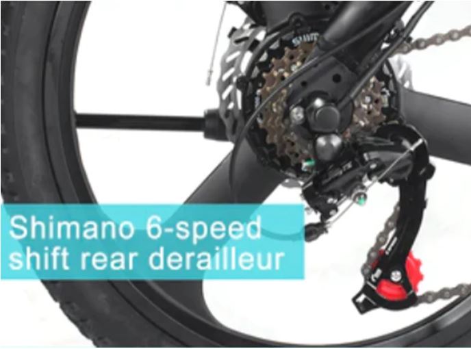 Niubility B20 - mały rower elektryczny w dobrej cenie - przerzutki Shimano