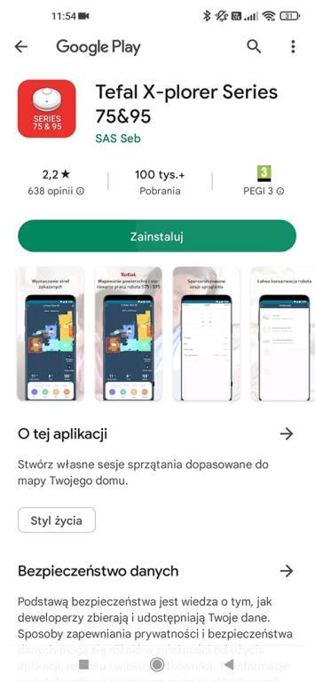 aplikacji Tefal na smartfony