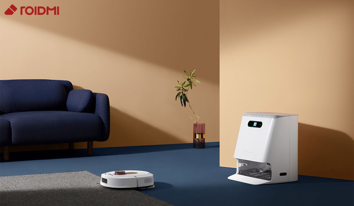 ROIDMI Eva - w pełni autonomiczny robot sprzątający, który odkurzy i zmopuje podłogę - wjazd na dywan